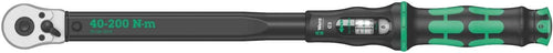 Wera - Click-Torque C 5075622001 3 torque wrench with reversible ratchet, 1/2" x 40-200 Nm, black/green