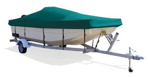 Taylor Made Products Semi-Custom Trailerite Boat Cover for Center Console Bay Style Boat with Outboard Motor - Includes Motor Hood, Multiple Sizes and Colors