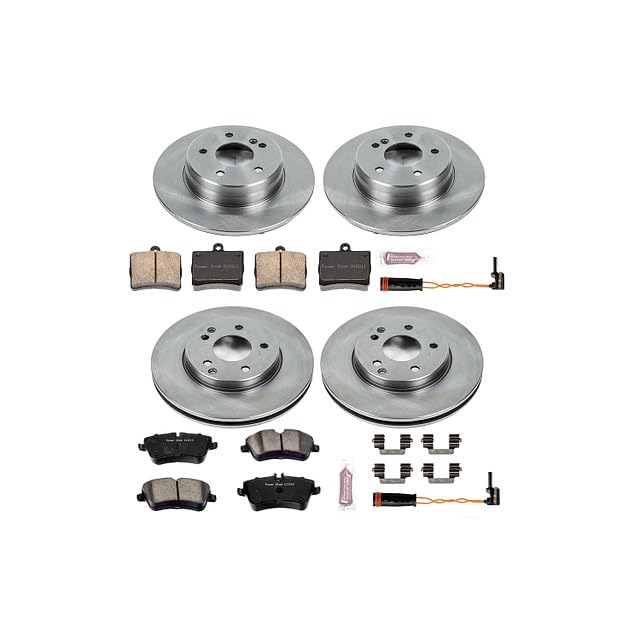 Power Stop KOE6746 Front and Rear Autospecialty Replacement Brake Kit-OE Brake Rotors & Ceramic Brake Pads For Mercedes-Benz S430 2003 [Model Specific]