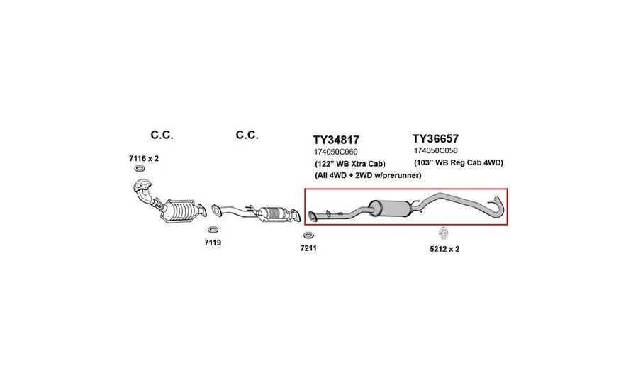 Muffler, Rear ANSA (TY34817)