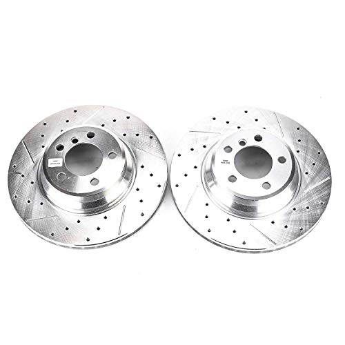 Power Stop Front EBR864XPR Drilled & Slotted Rotor Pair For BMW 745Li, BMW 745i, BMW 750Li, BMW 750i, BMW 760Li, BMW 760i [Model Specific]