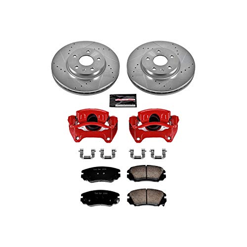 Power Stop Z23 Evolution Sport Front Caliper Brake Kit- Brake Rotor, Brake Caliper and Carbon-Fiber Ceramic Brake Pads
