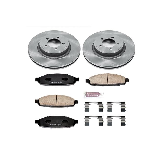 Power Stop KOE3024 Front Replacement Brake Kit-OE Brake Rotors & Ceramic Brake Pads For Lincoln Aviator 2003-2005 [Model Specific]