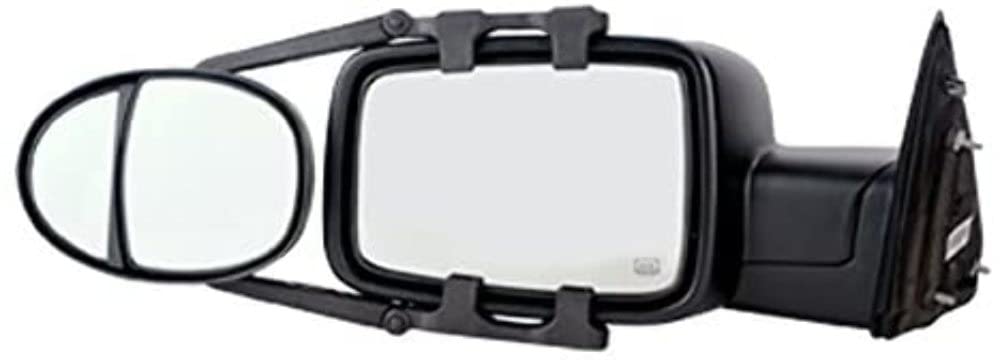 Dual-Lens K Source Universal Towing Mirror – Clip-On/Ratchet Mount System, Pair for Trucks & Trailers