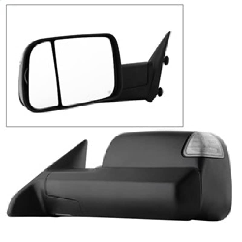 MIR-DRAM09S-PWH-L Xtune Mirror (Dodge Ram 1500 09-12 Manual Extendable - Power Heated Adjust with LED Signal Black Housing - Left Fit: Ram 2500/3500 10-12)