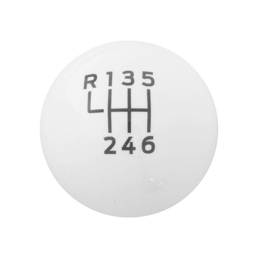 6 Speed Shift Knob 2015-2024 Mustang Bullitt White