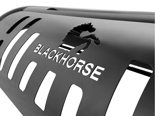 Beacon Black Horse Bull Bar Skid Plate Black Compatible with 2022-2024 Jeep Cherokee-BE-B8802B