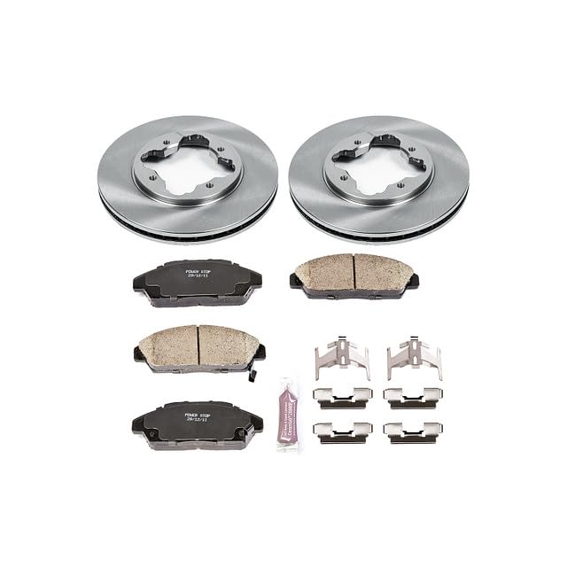 Power Stop Autospecialty KOE3164 Front Replacement Brake Kit-OE Brake Rotors & Ceramic Brake Pads For Honda Accord 1990-1993 [Model Specific]