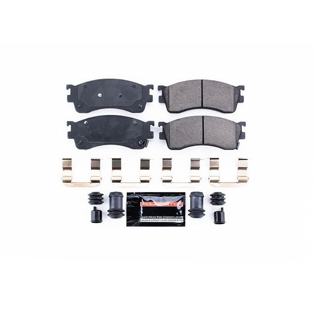 Power Stop Z23-893 Z23 Evolution Sport Carbon Fiber Infused Ceramic Brake Pads with Hardware For Mazda Protege 2001-2002 [Model Specific]