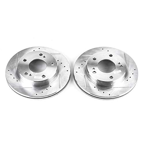 Power Stop Front JBR559XPR Drilled & Slotted Rotor Pair For Nissan 240SX 1994-1996 [Model Specific] Evolution