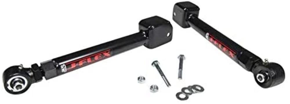 1652 JKS Manufacturing Front J Flex Upper Control Arm Kit Fits Jeep Wrangler, Black