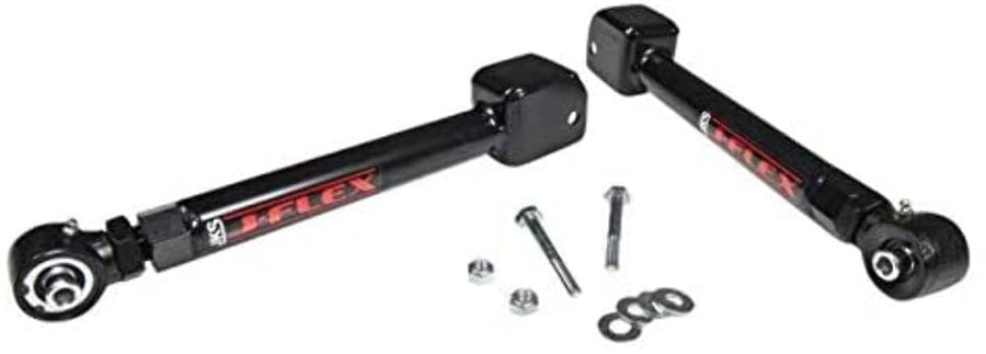 1652 JKS Manufacturing Front J Flex Upper Control Arm Kit Fits Jeep Wrangler, Black