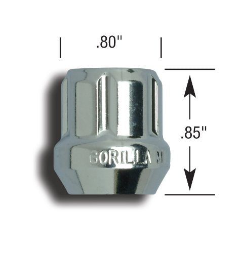 Gorilla 20038SD Automotive Acorn Open End Locking Lug Nuts (12mm x 1.50 Thread Size)