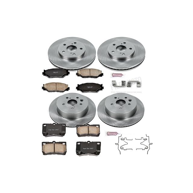 Power Stop Autospecialty KOE5937 Front and Rear Replacement Brake Kit-OE Brake Rotors & Ceramic Brake Pads For Lexus IS250 2010-2013 [Model Specific]