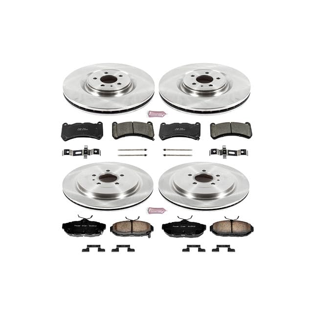 Power Stop Autospecialty KOE6401 Front and Rear Replacement Brake Kit-OE Brake Rotors & Ceramic Brake Pads For Ford Mustang 2013-2014 [Model Specific]