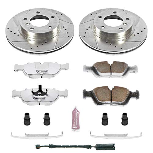 Power Stop K496-26 Z26 Carbon Fiber Brake Pads with Drilled & Slotted Brake Rotors Kit For BMW 318i BMW 318is BMW 323i BMW 323is BMW 325i BMW 325is BMW 328i BMW 328is BMW Z3 [Model Specific]