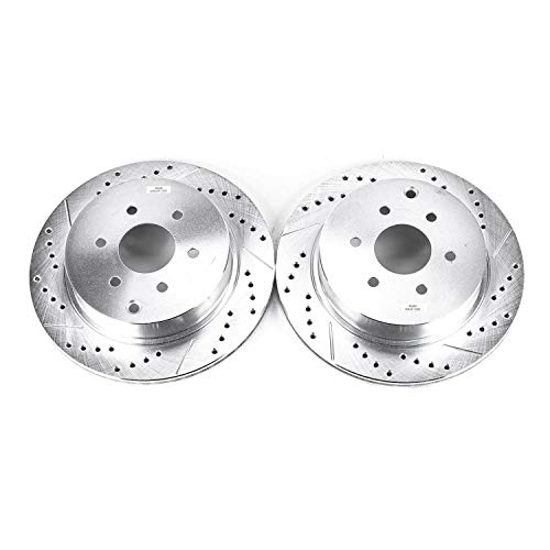 Power Stop Rear JBR1125XPR Drilled & Slotted Evolution Rotor Pair For Nissan Pathfinder 2005-2012 [Model Specific]