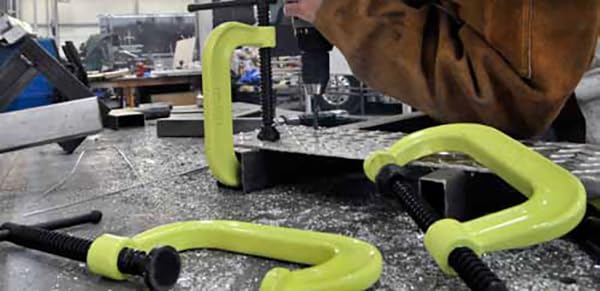 Hi-Vis Wilton C-Clamp, 6-1/16" Opening, 4-1/16" Throat, 6600 Lbs. Clamping Force (Model 406-SF)