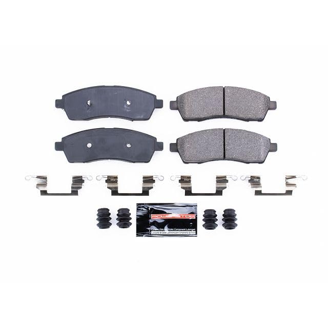 Power Stop Z23-757 Z23 Evolution Sport Carbon Fiber Infused Ceramic Brake Pads with Hardware For Ford Excursion, Ford F-250 Super Duty, Ford F-350 Super Duty [Model Specific]