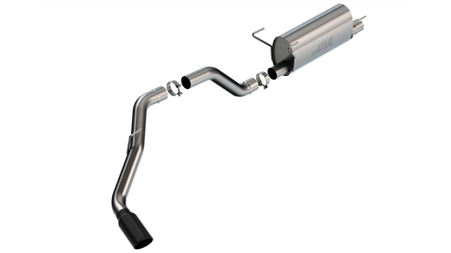 Cat-Back BORLA Performance Exhaust System for 2019 Ram 2500 V8 & Ram 3500 6.4L V8 T-304 Stainlesss Steel S-Type Sound Single Right Rear Exit Single 5" Black Chrome Tip