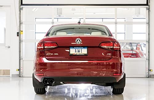 Mk6 Jetta 1.8T AWE Tuning Touring Edition Exhaust - Diamond Black Tips - 3015-23050