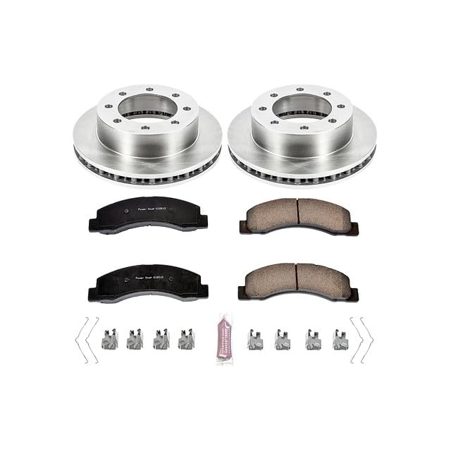 POWERSTOP Autospecialty KOE1885 Front Replacement Brake Kit-OE Brake Rotors & Ceramic Brake Pads For Ford F-250 Super Duty 1999, Ford F-350 Super Duty 1999 [Model Specific]