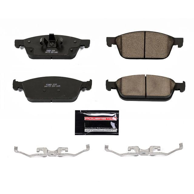 Power Stop Z23-1645 Z23 Evolution Sport Carbon Fiber Infused Ceramic Brake Pads with Hardware For Ford Escape 2013-2017, Ford Transit Connect 2014-2022 [Model Specific]