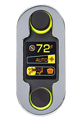 Dakota Digital Climate Control DCC - Vintage Air Gen IV 2-Knob, HDX-Style, Chrome, Black Alloy - Compatible with Most Vehicles