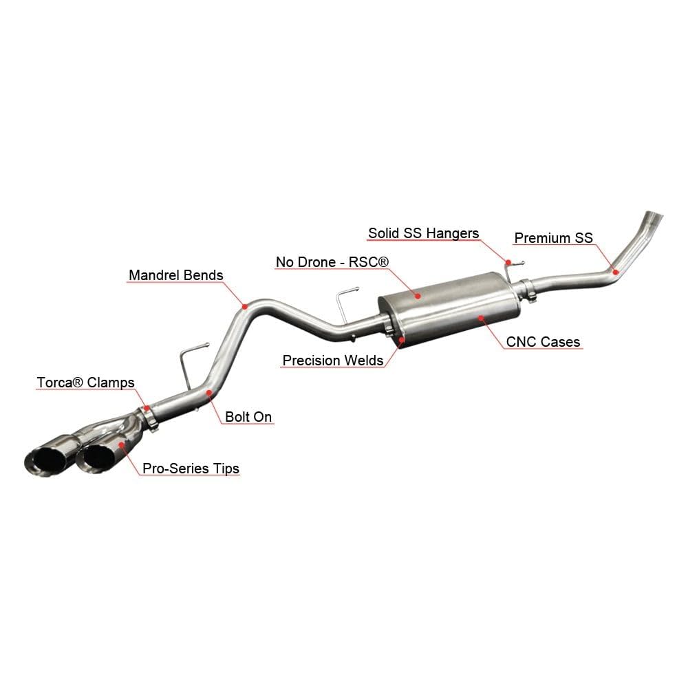 3.0 in Sport Cat-Back SSE 4.0 in Twin Tips, 2021-2024 Chevrolet Tahoe GMC Yukon 5.3L