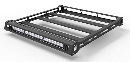Traveler Black Horse Steel Roof Mounted Cargo Basket Rack Kit Modular(61"x20"x9") Black Compatible with 1987-2017 Jeep Wrangler|1997-2017 Jeep Wrangler|2007-2017 Jeep Wrangler-BA-JKBO-KIT13