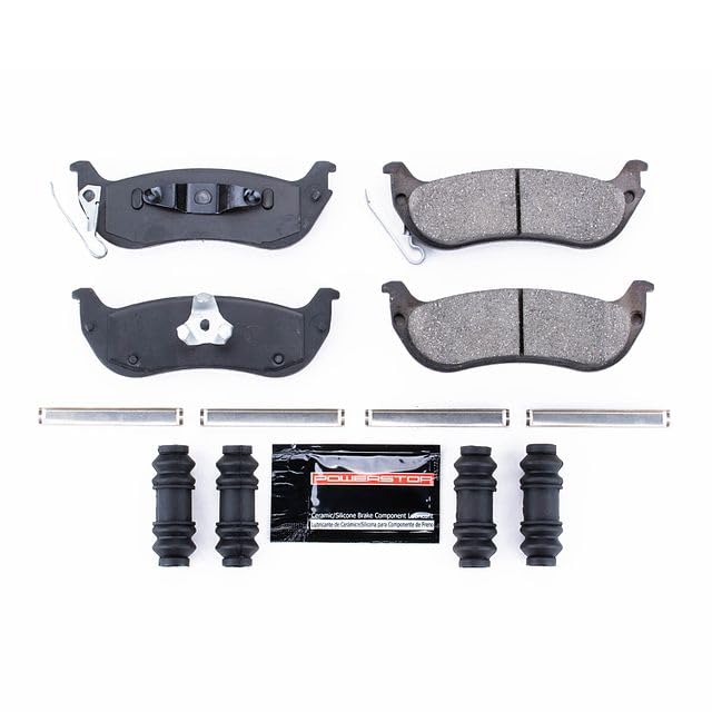 Power Stop Z23-998 Z23 Evolution Sport Carbon Fiber Infused Ceramic Brake Pads with Hardware For Chrysler Pacifica 2004-2008 [Model Specific]
