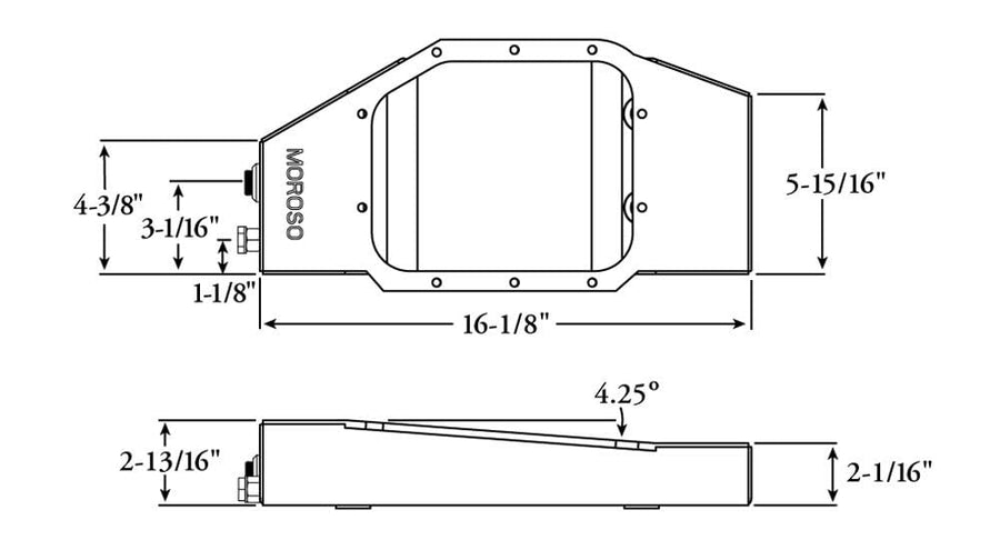 Aluminum Moroso Wet Sump Oil Pan for Nissan SR20 Engines