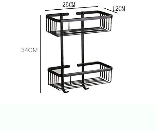 Basket Rack Four Corners Black Bathroom Accessories Bathroom Hardware Pendant Black Bronze Retro Shelves Bathroom Shelf