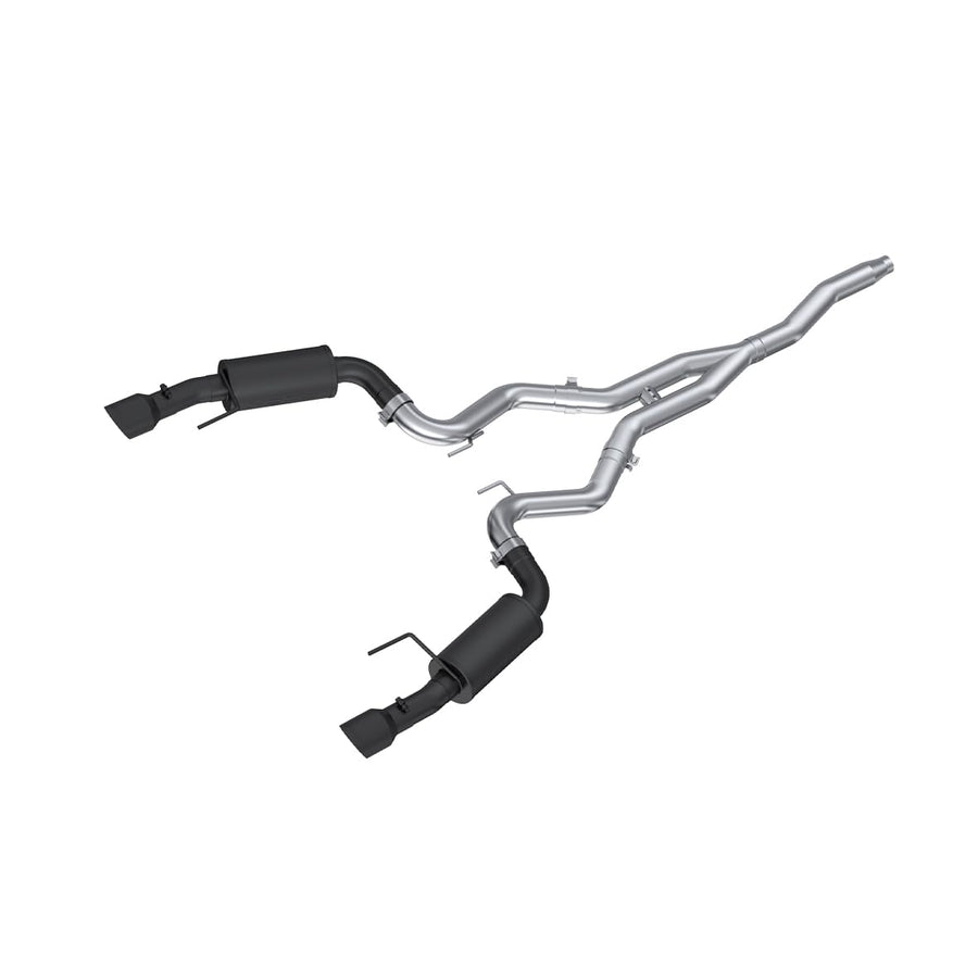 3" MBRP Cat Back, Dual Split Rear, Street Version Exhaust System with 4.5" Tips (Black Coated)