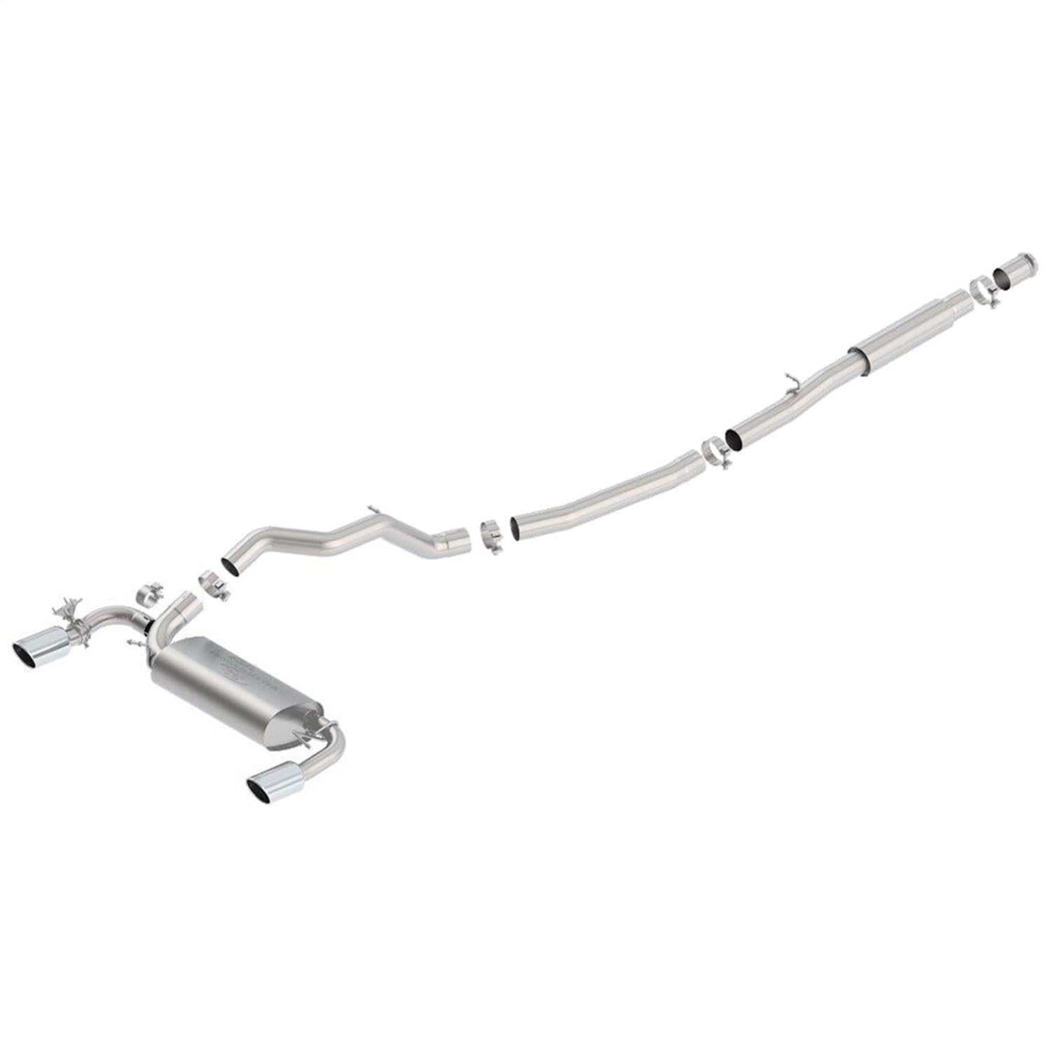 2016-2017 Focus RS Ford Racing (M-5200-FRS) Active Sport Cat-Back Exhaust System w/Polished Tips