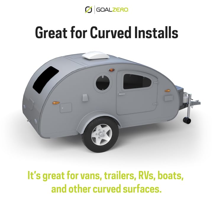 Goal Zero 100i Flex, 100 W Flexible Solar Panel, Bendable and Lightweight Monocrystalline Panel for Off-Grid Solar Charging, Mount on Vans, RVs, Overlanding Vehicles, and More, IP67 Waterproof Rating