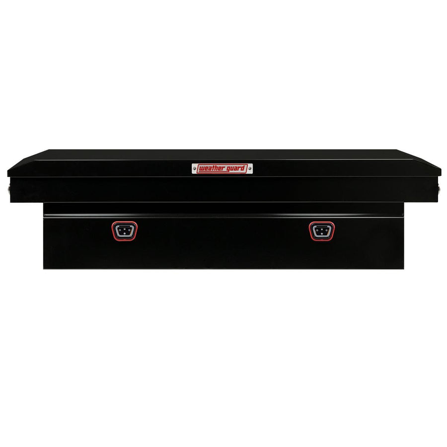 Weather Guard Saddle Truck Box Model 126-5-04, Steel, for Full Size Trucks, Standard Profile, Gloss Black, 11.0 cu ft Capacity