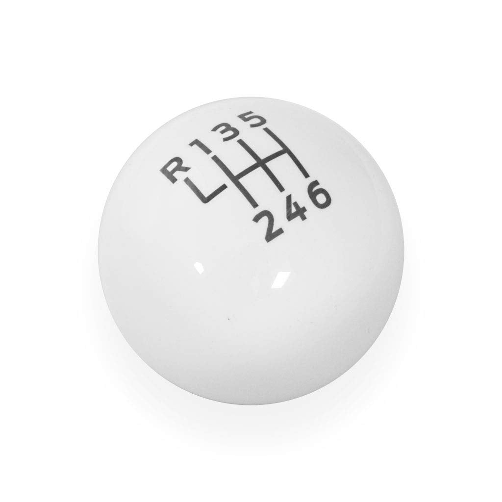 6 Speed Shift Knob 2015-2024 Mustang Bullitt White