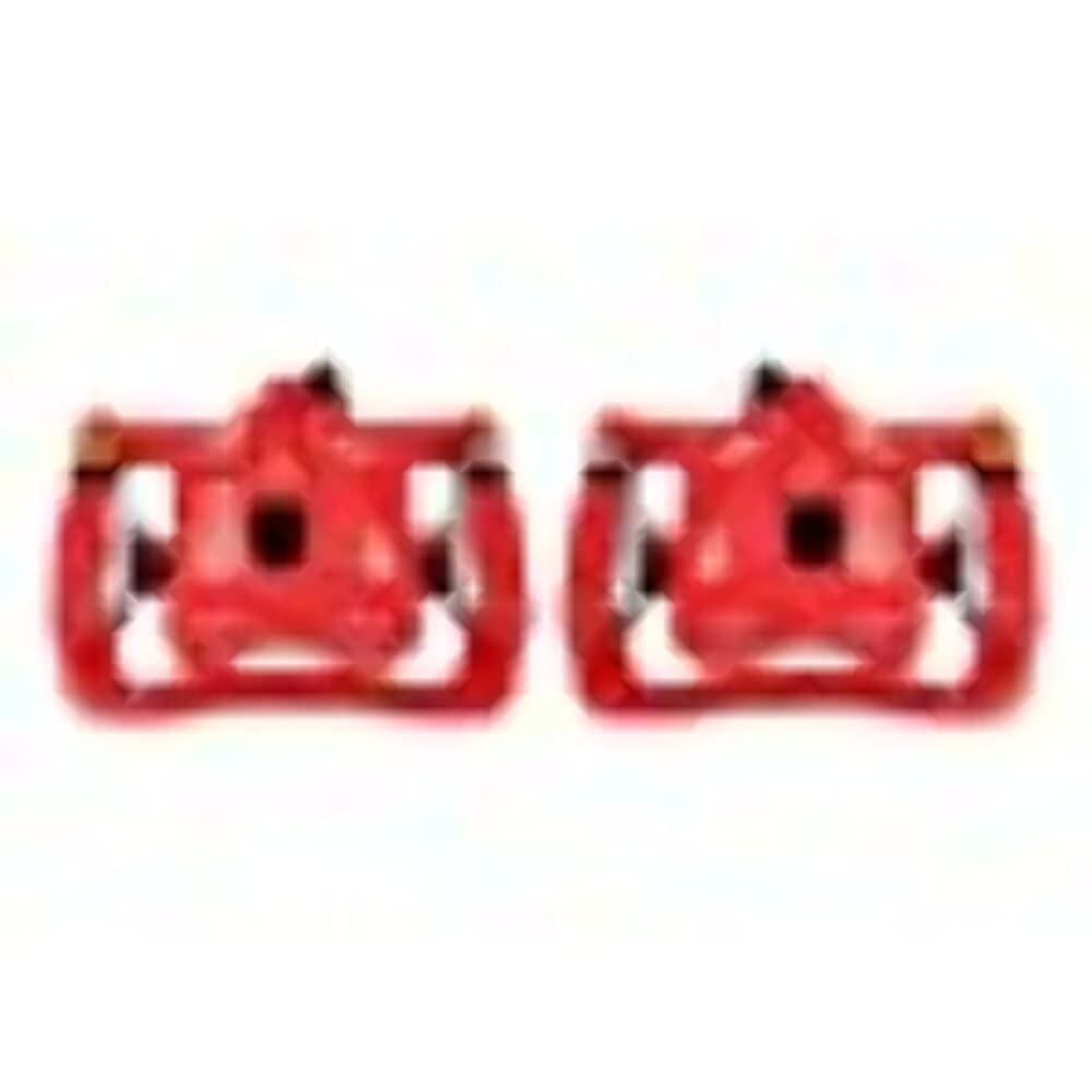Power Stop Pair of High-Temp Red Powder Coated Rear Calipers For Hummer H3 2006-2010, Hummer H3T 2009-2010 [Model Specific]