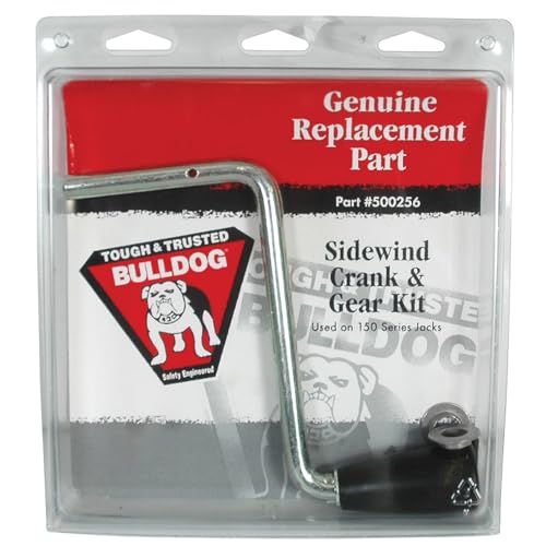 Bulldog Fulton 500105 Trailer Jack Accessory, Sidewind Crank Assembly for 170's w/Black Knob