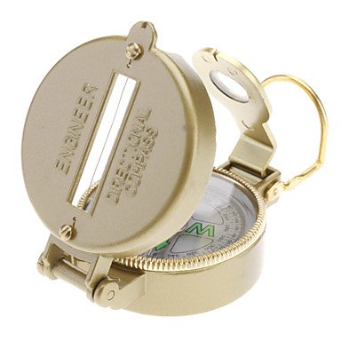 Cool Extremes Gold Color Lensatic Compass Retro (Gold)
