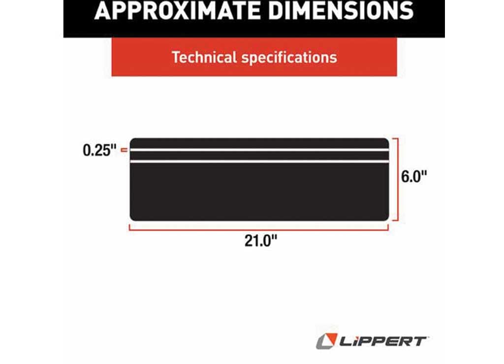 Lippert 909506003 - 379600 Kwikee Glow-In-The-Dark Step Tread Lippert 379600