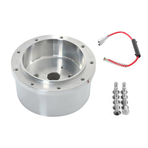 Polished Nine Bolt Billet Aluminum Steering Wheel HUB Adapter for Jeep TJ