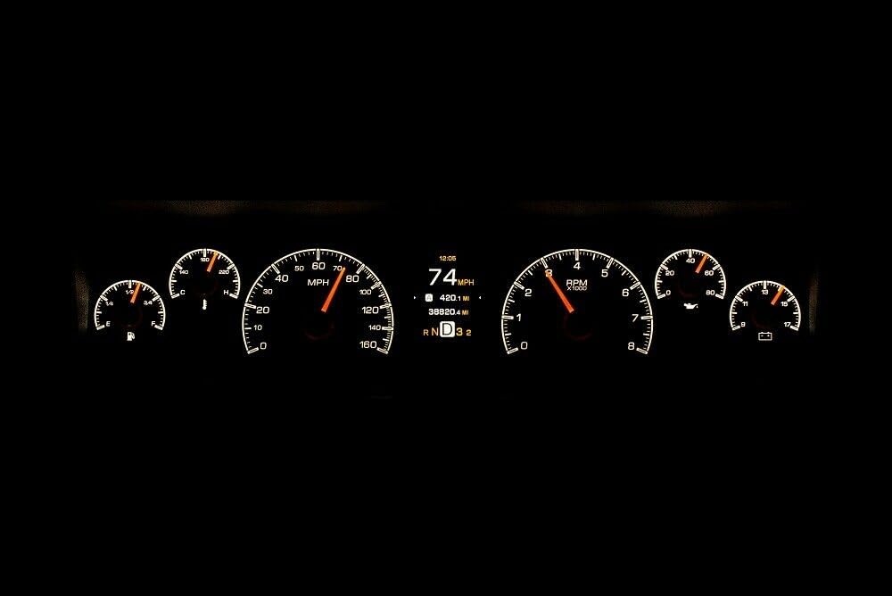 Dakota Digital HDX-77C-CAP-K Analog Gauge Instrument System Compatible with 1977-90 Chevy Caprice/Impala and 1984-86 Pontiac Parisenne Black Alloy
