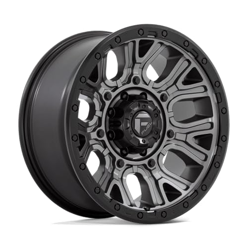 D825 TRACTION FUEL OFF-ROAD 20X9, 8X170, 5.04, 1mm MATTE GUNMETAL WITH BLACK RING - D82520901750