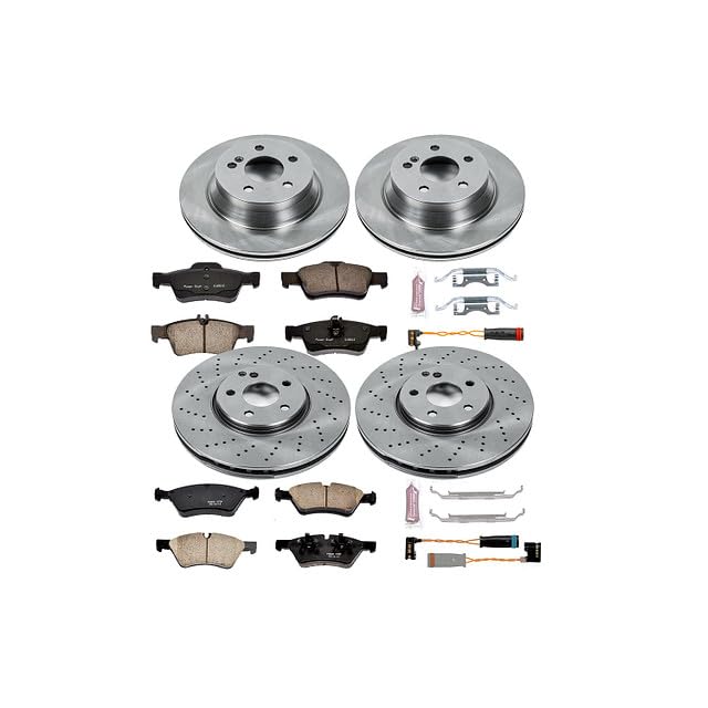 Power Stop KOE4516 Front and Rear Replacement Brake Kit-OE Brake Rotors & Ceramic Brake Pads For Mercedes-Benz E500 2006 [Model Specific]