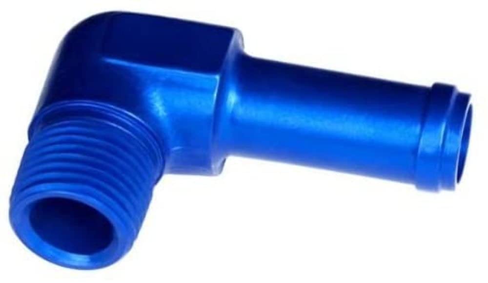 Red Horse 842-04-02-1 Performance -04 (1/4") Od Hose Nipple To -02 (1/8") NPT Male - 90 Degree- Blue
