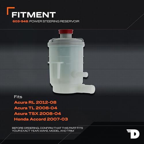 Dorman Power Steering Reservoir 603-948 with Cap Compatible with Select Acura / Honda Models