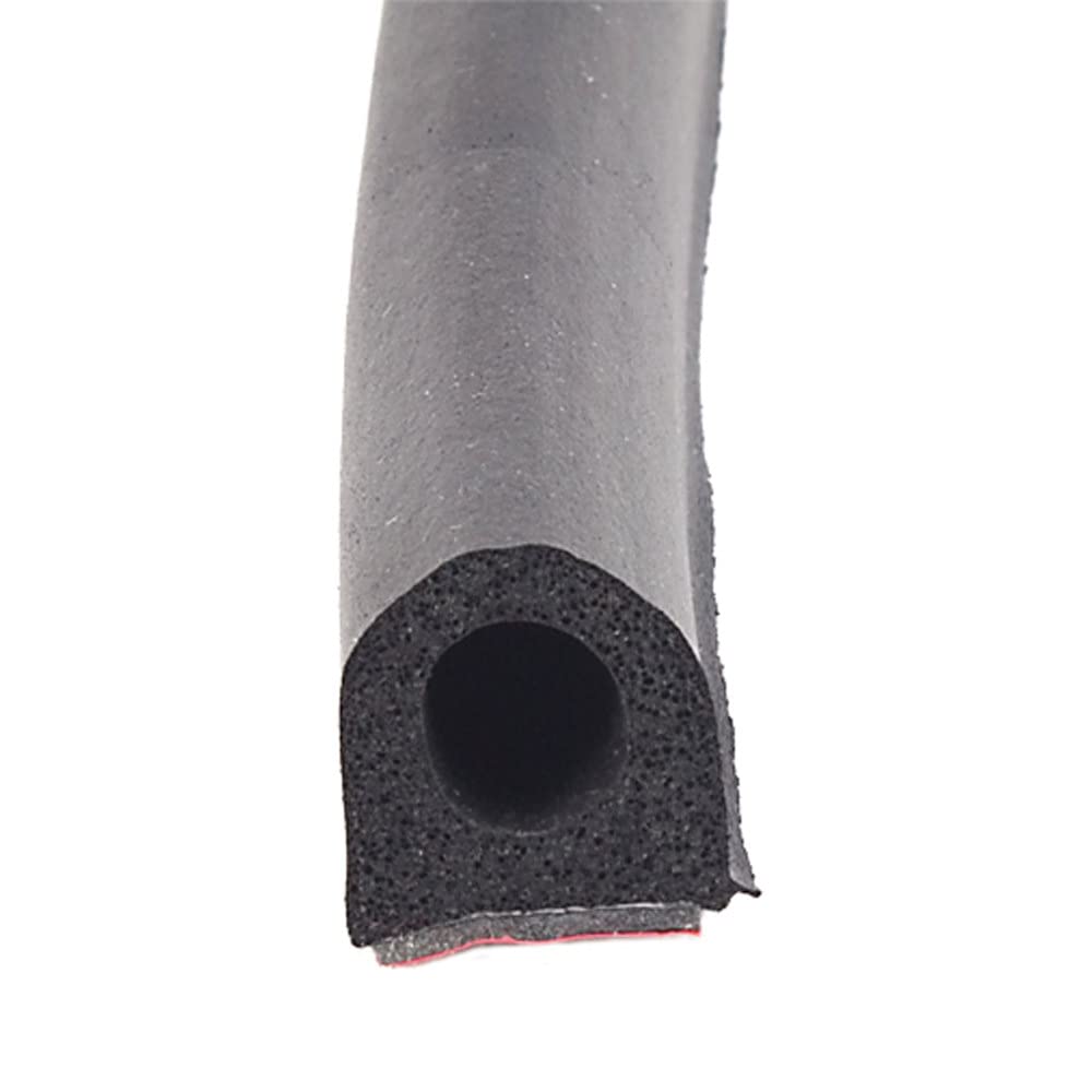 AP Products Non-Ribbed D-Seal 018-663 with Hats (Red Tape) - Black, 3/4" x 3/4" x 50'