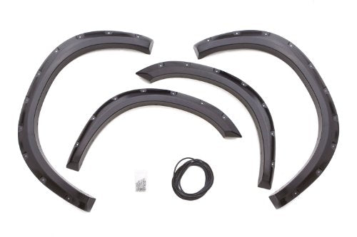 Lund Elite Series RX205T Black Rivet Style Textured Front and Rear Fender Flare - 4 Piece